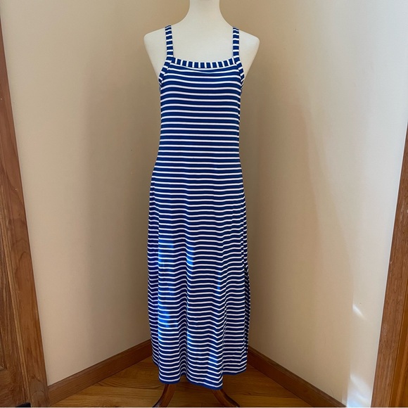 LOFT Stripe Ribbed Bra Maxi Dress - Picture 2 of 8